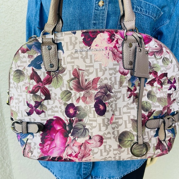 Dana Buchman Tulip Print Women’s Floral Double Side Handbag Purse - Picture 3 of 9